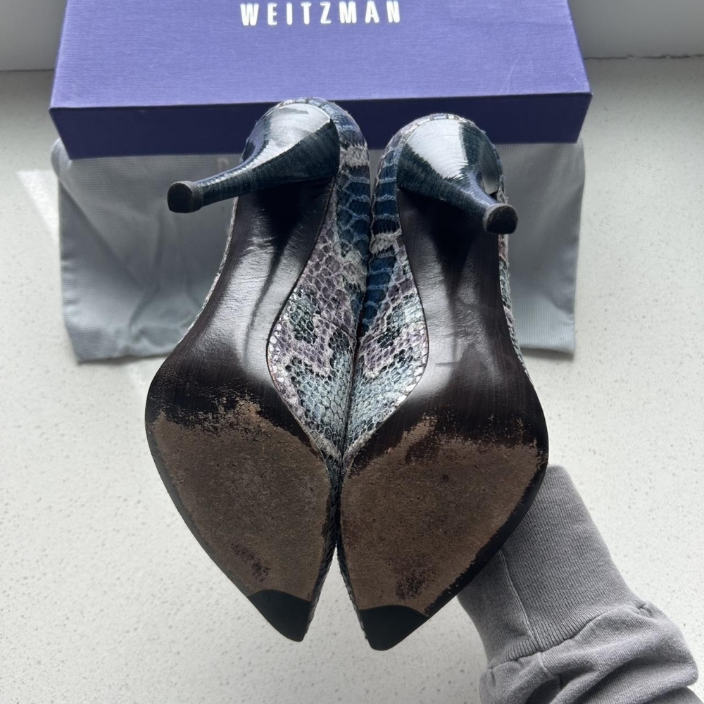 Stuart Weitzman Multi Snakeskin Pointed Toe Stile… - image 4